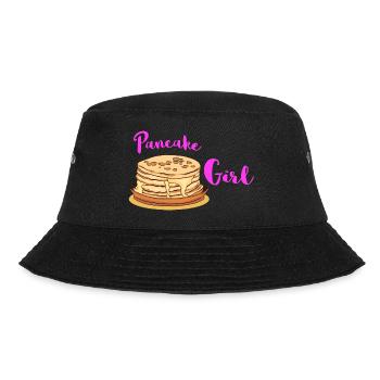 Pancake Pfannenkuchen Süßes Frühstück Essen - Bucket Hat - Schwarz - Vorne - Lela (165cm)