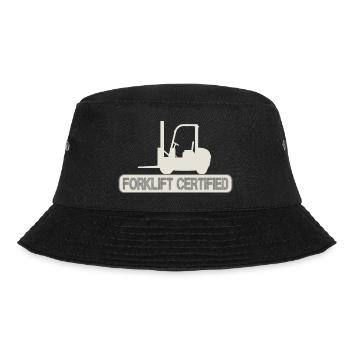Forklift Certified Forklift Slogan Gift - Bucket Hat - black - Front - Lela (165cm)