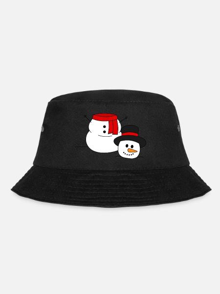 Kopfloser Schneemann - Bucket Hat - Schwarz