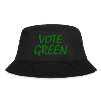 Vote green - Bucket Hat - Schwarz - Vorne - Lela (165cm)