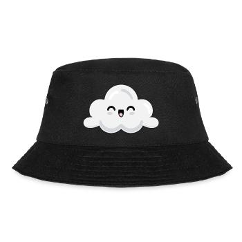 Süße Wolke mit Gesicht Süße Wolke Vektor - Bucket Hat - Schwarz - Vorne - Lela (165cm)