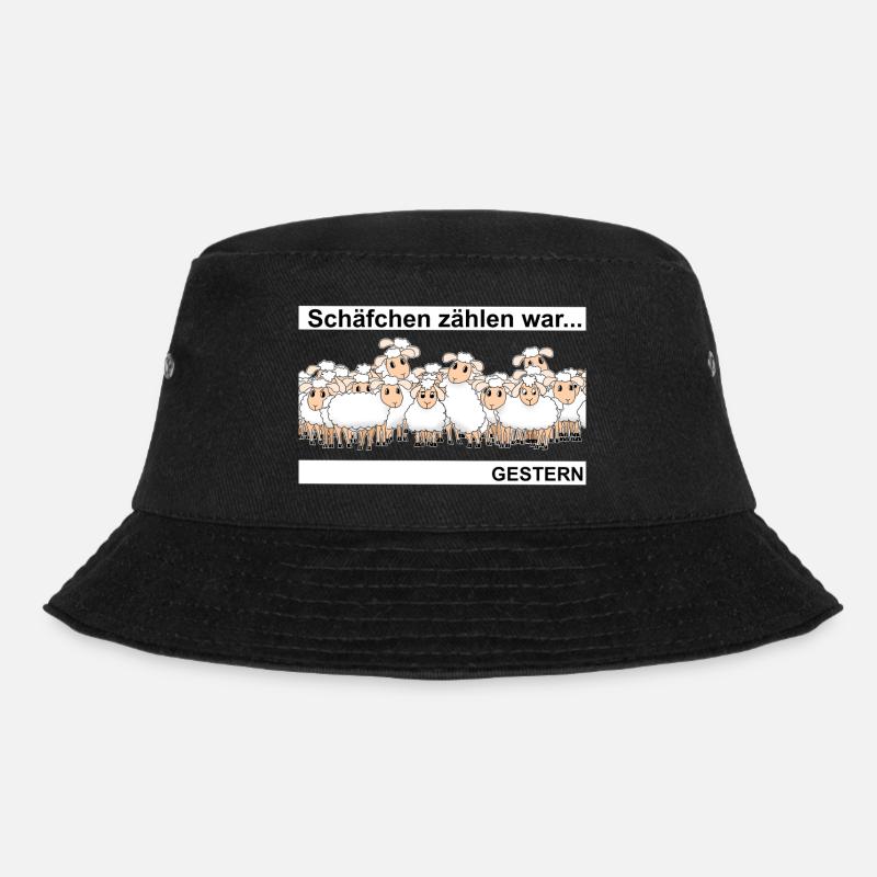 Schäfchen zählen - Bucket Hat - Schwarz