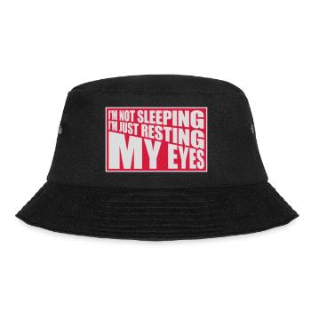im not sleeping Zitat - Bucket Hat - Schwarz - Vorne - Lela (165cm)