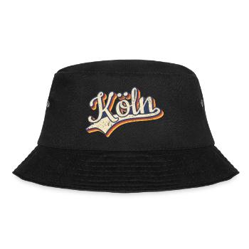 Deutschland Köln Vintage Retro Typografie - Bucket Hat - Schwarz - Vorne - Lela (165cm)
