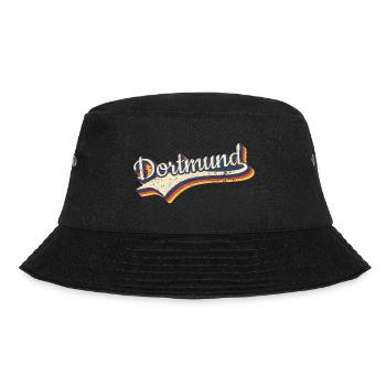 Deutschland Dortmund Vintage Retro Typografie - Bucket Hat - Schwarz - Vorne - Lela (165cm)