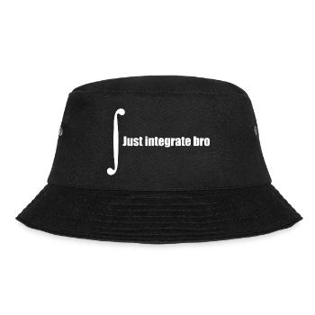 Just integrate bro, Integral lösen - Bucket Hat - Schwarz - Vorne - Lela (165cm)