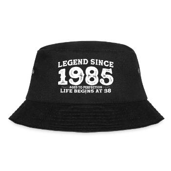 Legende seit 1985 38 Jahr der Perfektion - 38. - Bucket Hat - Schwarz - Vorne - Lela (165cm)