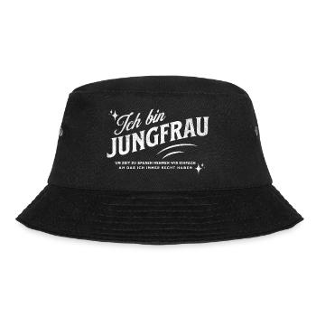 Sternzeichen Geschenke Jungfrau Spruch - Bucket Hat - Schwarz - Vorne - Lela (165cm)