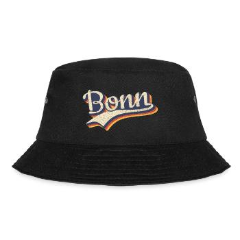 Deutschland Bonn Vintage Retro Typografie - Bucket Hat - Schwarz - Vorne - Lela (165cm)