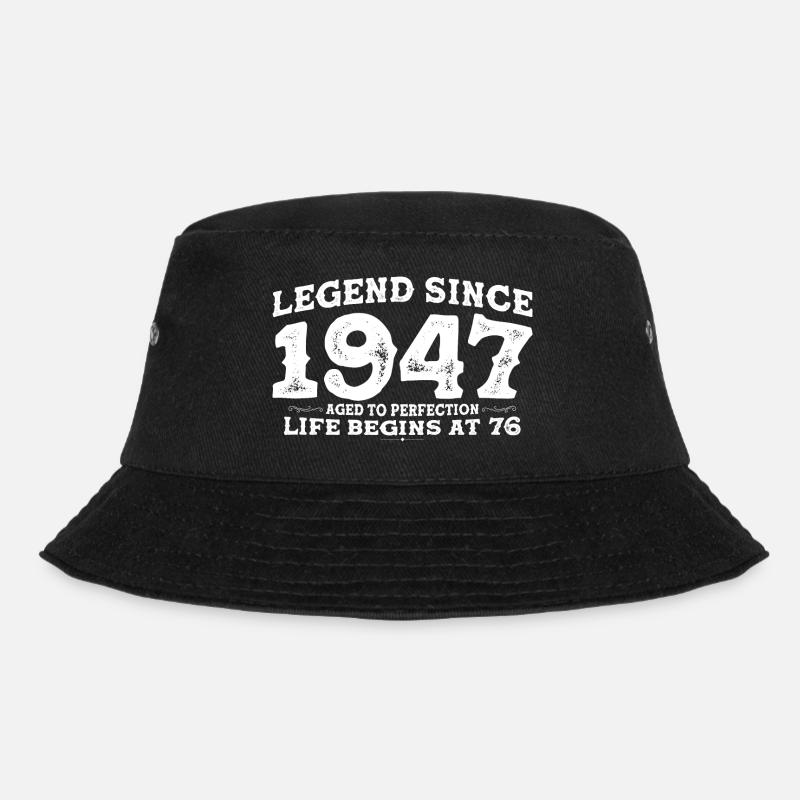 Legende seit 1947 76 Jahr der Perfektion - 76. - Bucket Hat - Schwarz