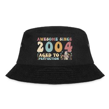 Awesome since 2004 - 19th Birthday - 2023 Groovy - Bucket Hat - black - Front - Lela (165cm)