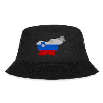 Slovenia flag in the shape of the country - Bucket Hat - black - Front - Lela (165cm)