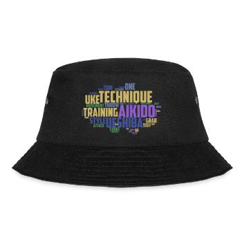 Japanese Martial Arts Aikido Terms Wordcloud - Bucket Hat - black - Front - Lela (165cm)
