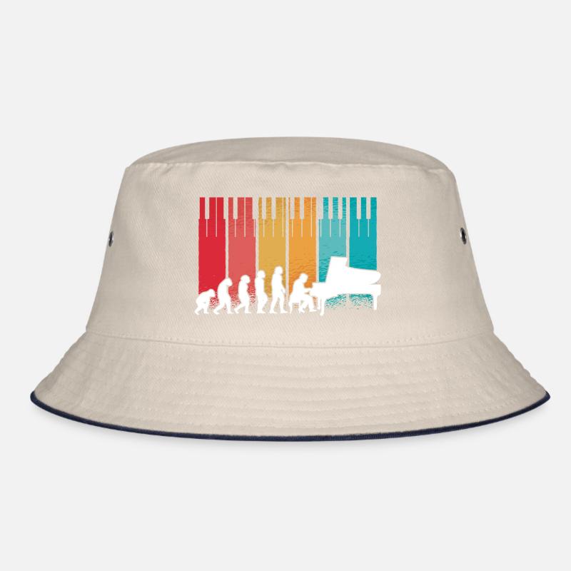 Evolution Piano Musician Keyboard Orchestra Bucket Hat