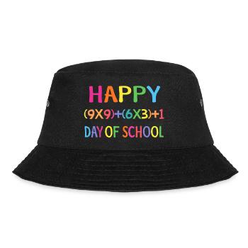 100 Days to Get Smarter In everything - Bucket Hat - black - Front - Lela (165cm)