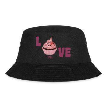 Love, Muffin, Frosted Happiness - Bucket Hat - black - Front - Lela (165cm)