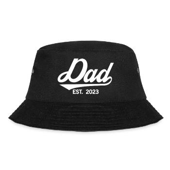 2023, Dad To Be, Schwangerschaftsankündigung - Bucket Hat - Schwarz - Vorne - Lela (165cm)