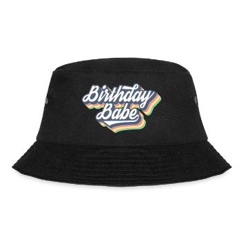Birthday Babe Matching Group Birthday Party Gift - Bucket Hat - black - Front - Lela (165cm)