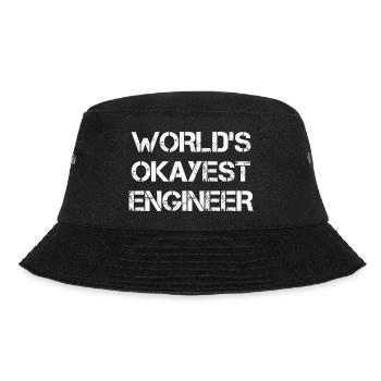 Der okayste Ingenieur der Welt T-Shirt - Bucket Hat - Schwarz - Vorne - Lela (165cm)