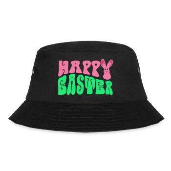 Frohe Ostern - Happy Easter - Bucket Hat - Schwarz - Vorne - Lela (165cm)