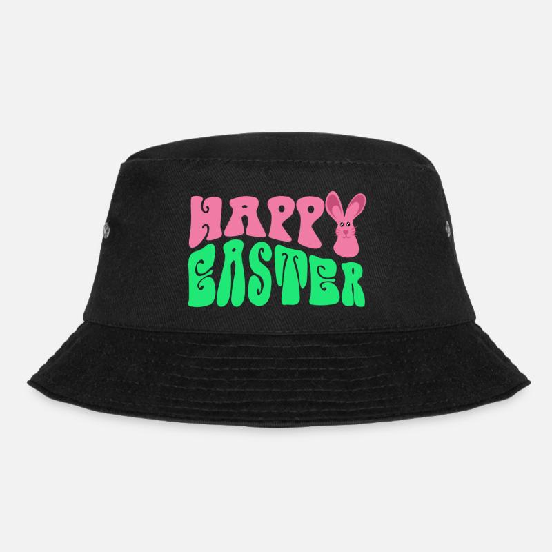 Frohe Ostern - Happy Easter - Bucket Hat - Schwarz