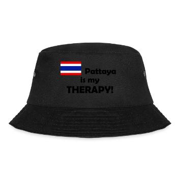 Pattaya is my Therapy - Bucket Hat - Schwarz - Vorne - Lela (165cm)