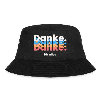 Black and Beige Colorful Typography T Shirt 1 1 - Bucket Hat - Schwarz - Vorne - Lela (165cm)