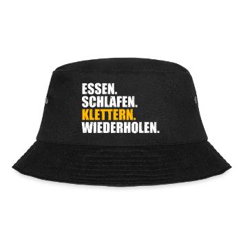 Bergsteigen Bouldern Klettern Kletterer - Bucket Hat - Schwarz - Vorne - Lela (165cm)