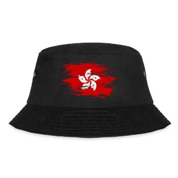 Hong Kong Flagge - Bucket Hat - Schwarz - Vorne - Lela (165cm)
