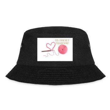 Crochet Thankyou - Bucket Hat - black - Front - Lela (165cm)