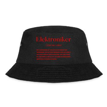 Elektroniker Definition - Bucket Hat - Schwarz - Vorne - Lela (165cm)