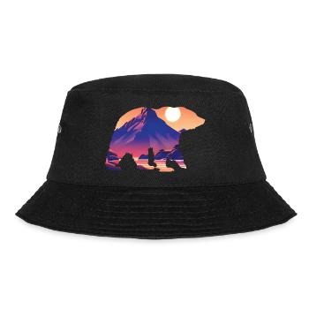 Mountains Hike Mountain hikers Mountain hiking Hiking - Bucket Hat - black - Front - Lela (165cm)
