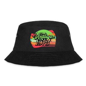 Vintage 1973 - Bucket Hat - Schwarz - Vorne - Lela (165cm)
