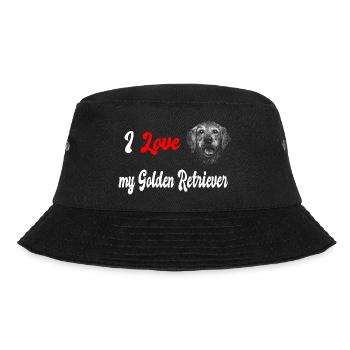 I love my golden retriever - Bucket Hat - black - Front - Lela (165cm)