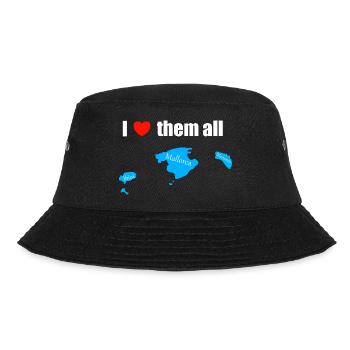 I love them all - Balearen - Bucket Hat - Schwarz - Vorne - Lela (165cm)