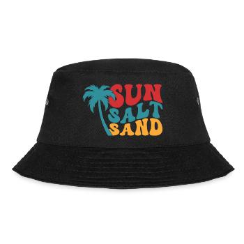 Sun Salt Sand Sommer Sonne Strand Palmen Urlaub - Bucket Hat - Schwarz - Vorne - Lela (165cm)