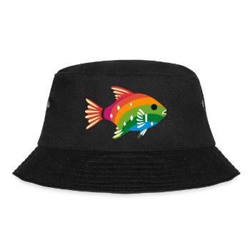 LGBTQIA+ Fisch - Bucket Hat - Schwarz - Vorne - Lela (165cm)