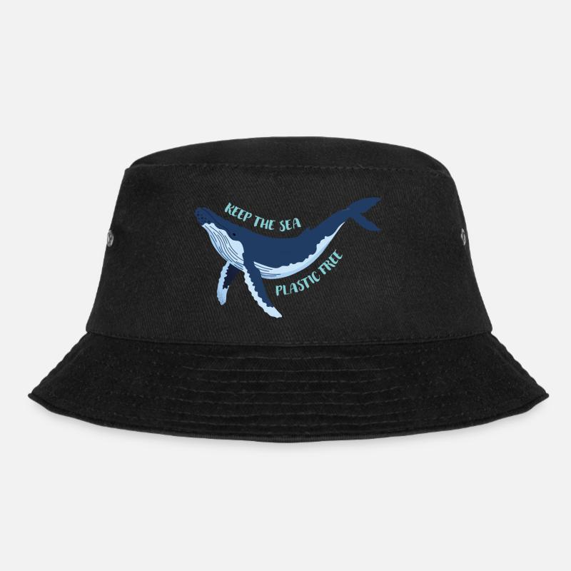 Meerestiere - Bucket Hat - Schwarz