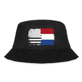 Flag Fusion: Stars Stripes Dutch Brush - Bucket Hat - black - Front - Lela (165cm)