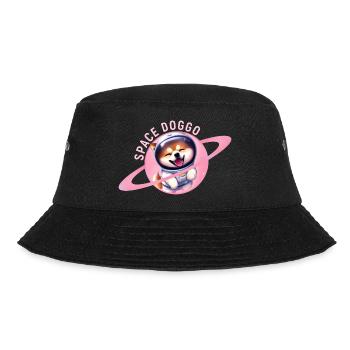 Happy Space Doggo - Süße Gestaltung - Bucket Hat - Schwarz - Vorne - Lela (165cm)