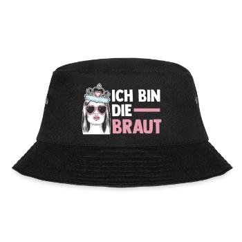 Braut Junggesellenabschied Junggesellinnenabschied - Bucket Hat - Schwarz - Vorne - Lela (165cm)