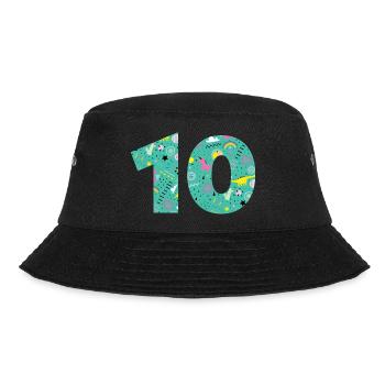 Numéro 10 anniversaire personnalisé - Bob - noir - Devant - Lela (165cm)