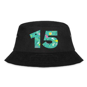 Numéro 15 anniversaire personnalisé - Bob - noir - Devant - Lela (165cm)
