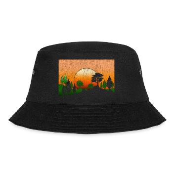 Forest Nature Lover Gift Sunset Nature - Bob - noir - Devant - Lela (165cm)