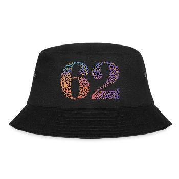 62. Geburtstag Leopard - Bucket Hat - Schwarz - Vorne - Lela (165cm)