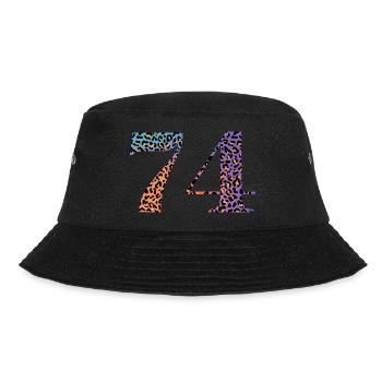 74. Geburtstag Leopard - Bucket Hat - Schwarz - Vorne - Lela (165cm)