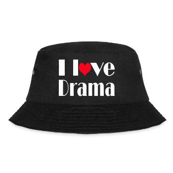 I Love Drama Quote Teacher and Student Design - Bucket Hat - black - Front - Lela (165cm)