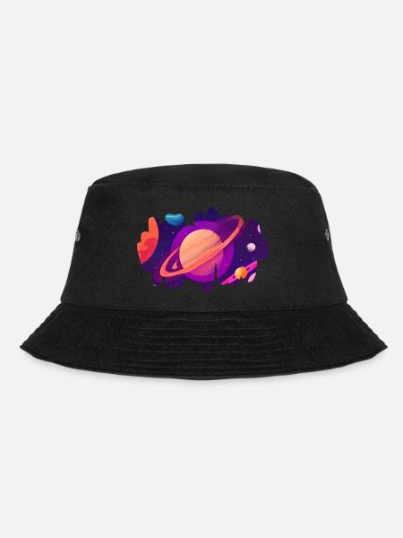 Cosmic Heart - Bucket Hat - black
