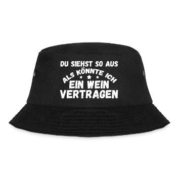 Ich Mit Dir Du Mit Mir Wir Mit Wein - Bucket Hat - Schwarz - Vorne - Lela (165cm)
