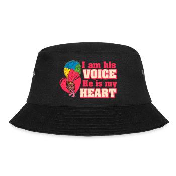 Luftballon Autist Autism Voice Herz Puzzleteil - Bucket Hat - Schwarz - Vorne - Lela (165cm)